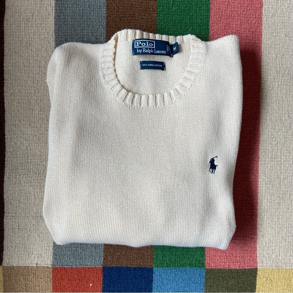 Vintage Ralph Lauren Pullover Sweater Beige Men’s Size M